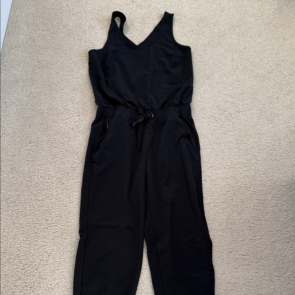 Patagonia Black V-Neck Sleeveless Jumpsuit